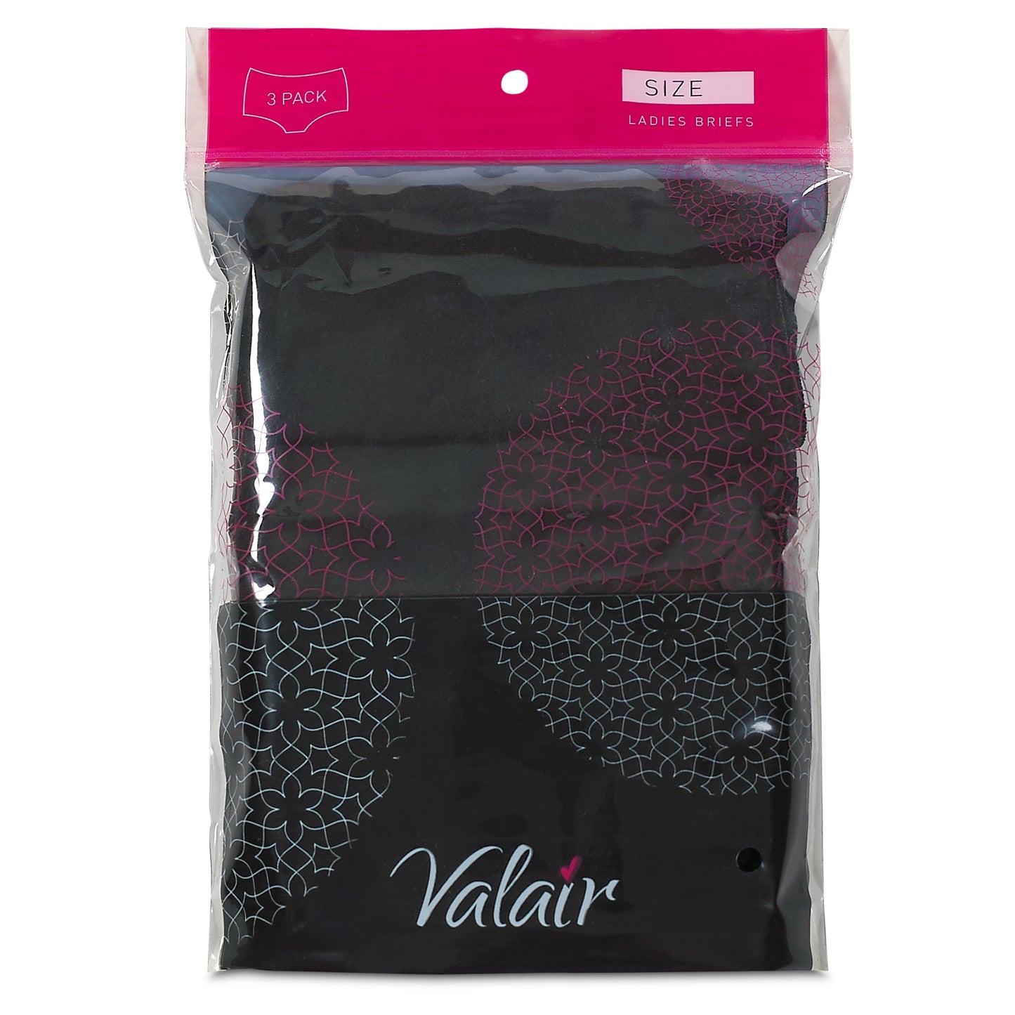 Ladies Panty-3 Pack-95% Cotton-5% Spandex
