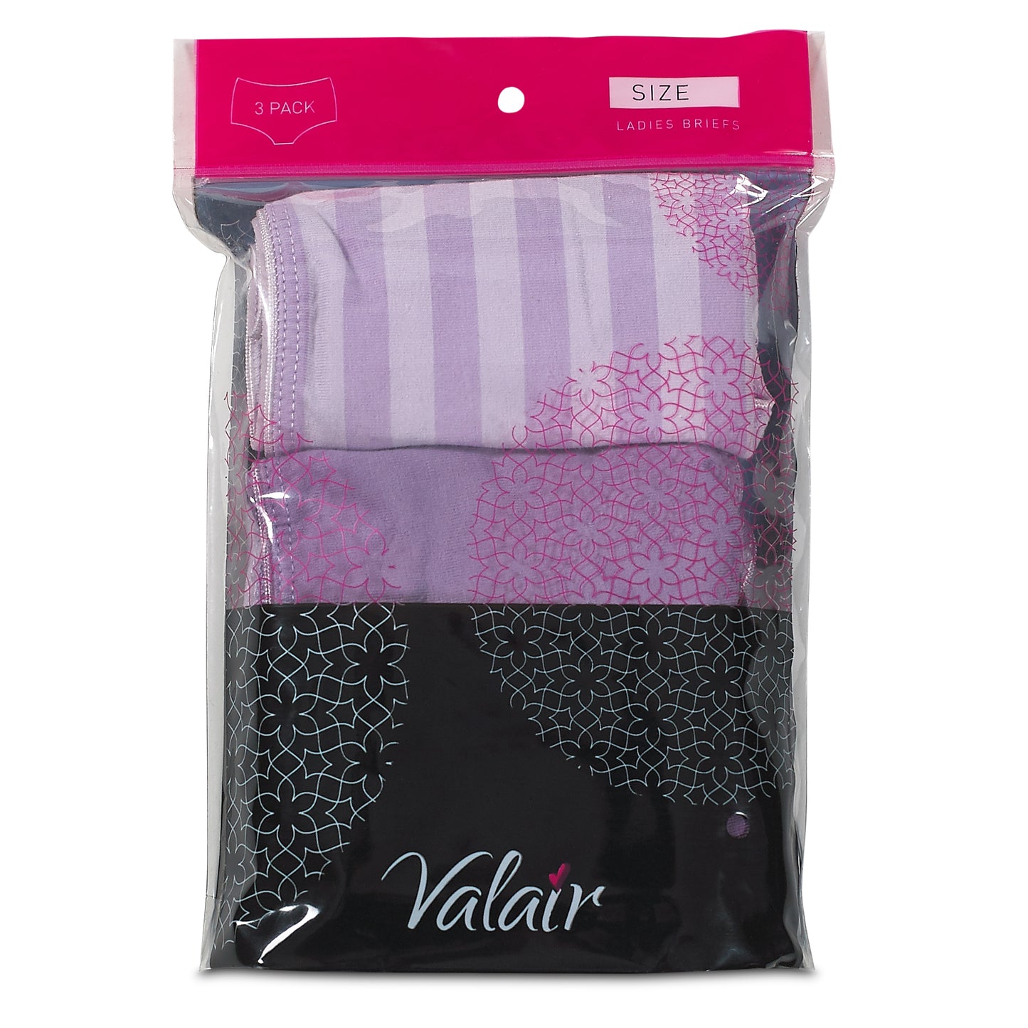 Ladies Panty-3 Pack-95% Cotton-5% Spandex