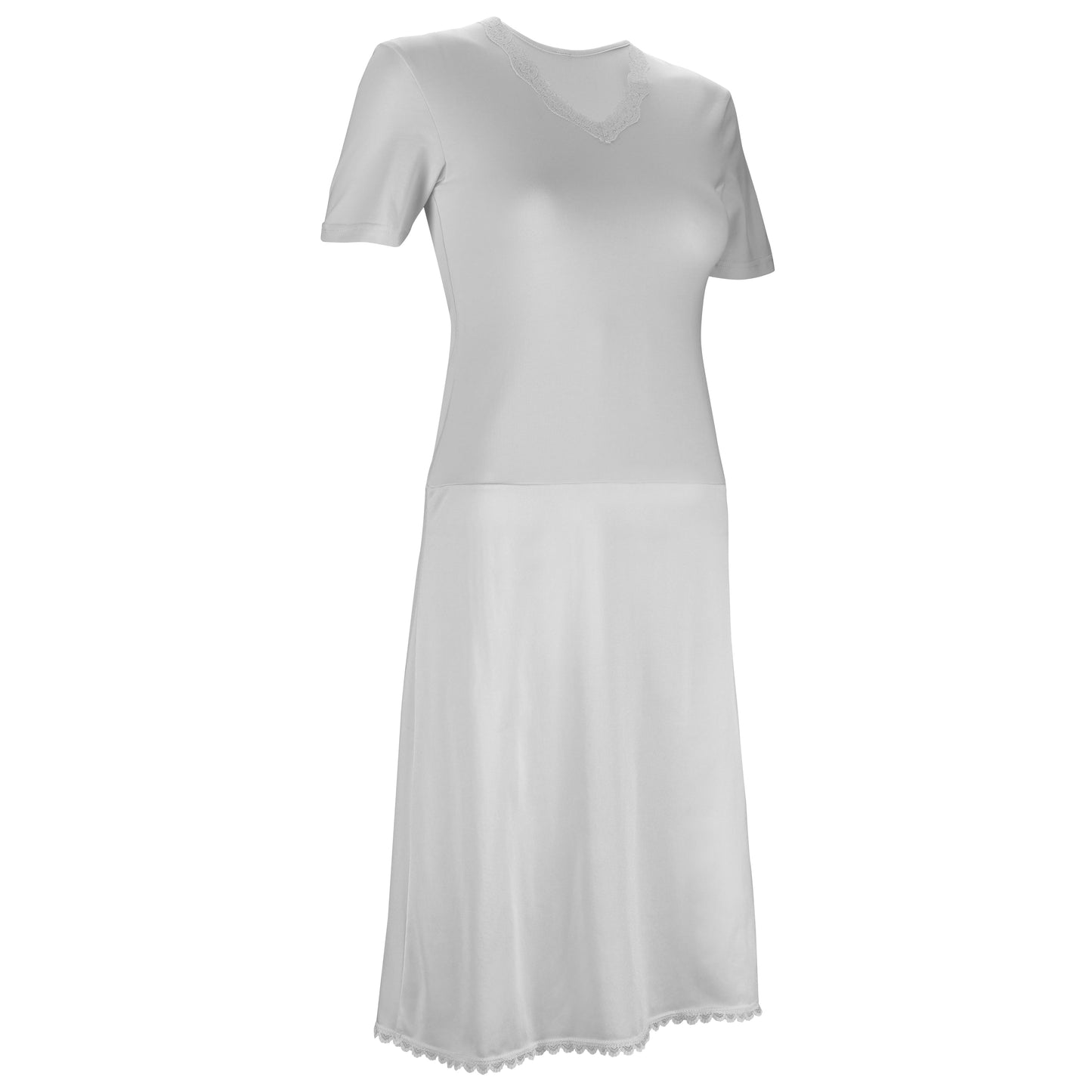 V Neck Short Sleeve Slip - short and long - ranges from 34" till 48"