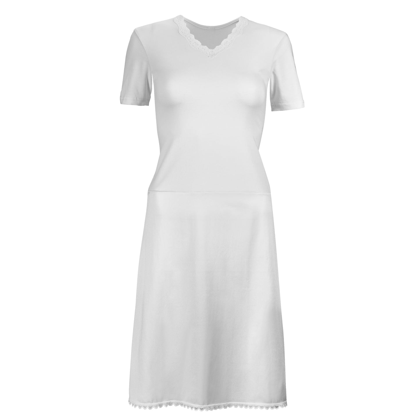 V Neck Short Sleeve Slip - short and long - ranges from 34" till 48"