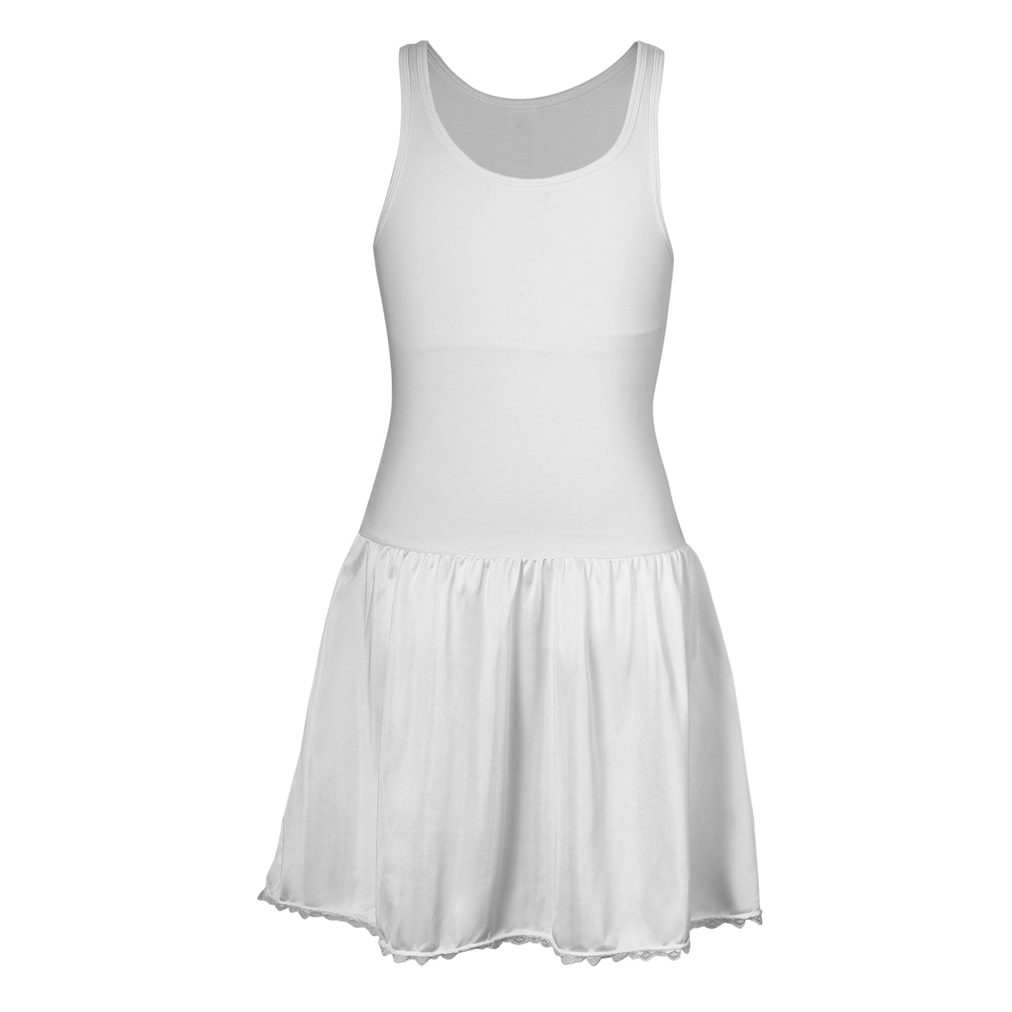 Girl's Full Slip With Inserted Crop Top