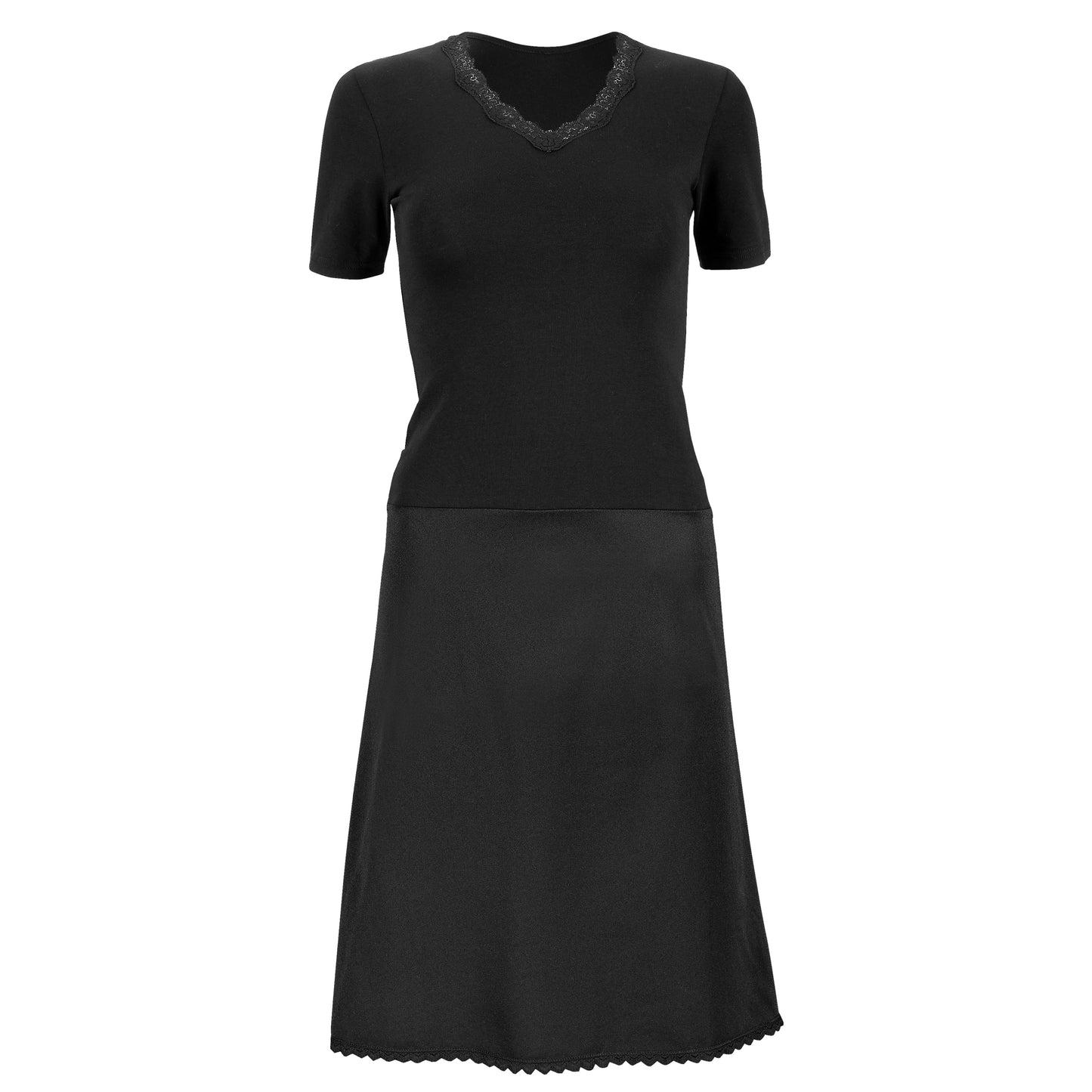 V Neck Short Sleeve Slip - short and long - ranges from 34" till 48"