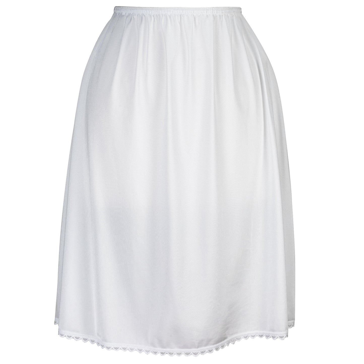 Classic Half Slip - short and long - ranges from 14" till 34"(White)