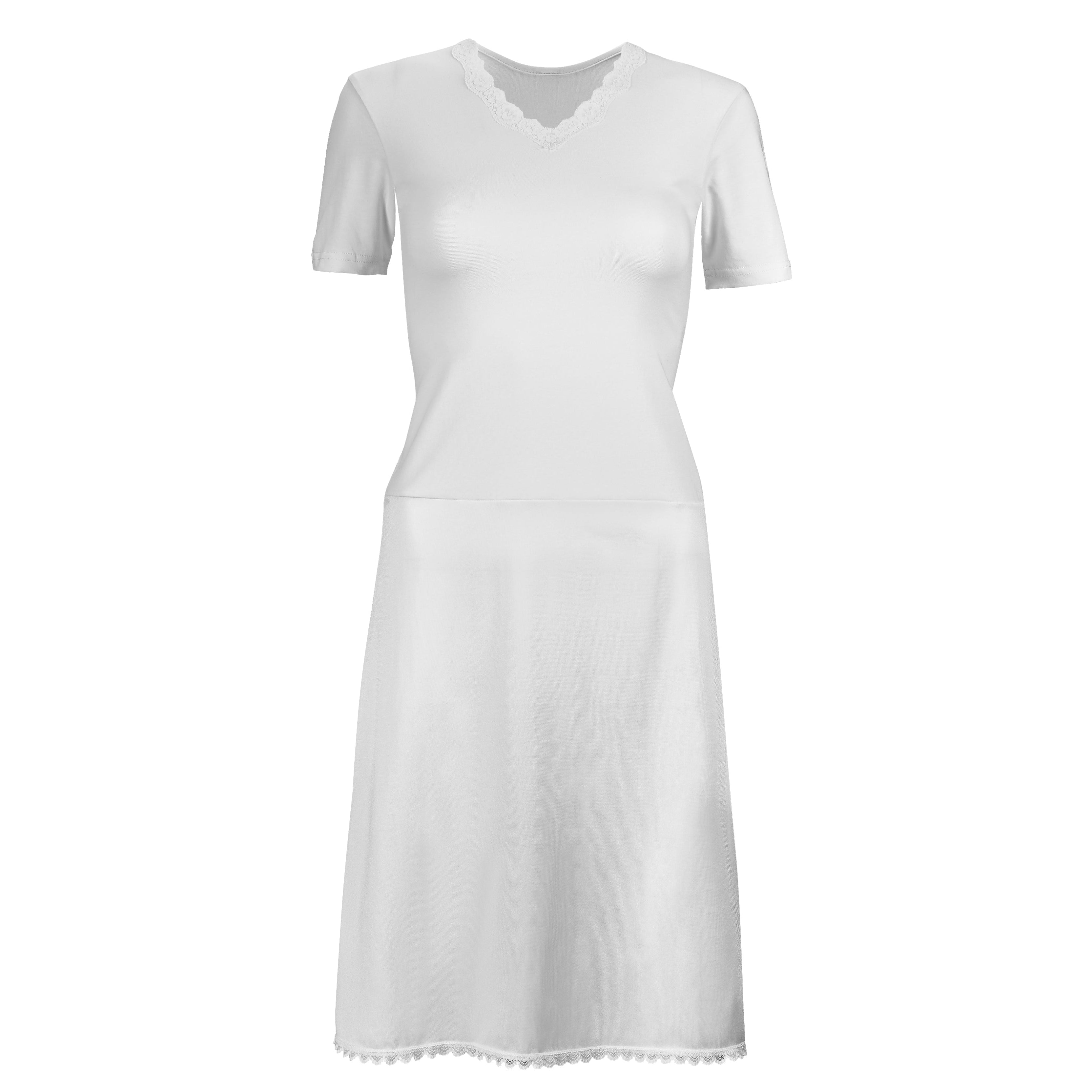 V Neck Short Sleeve Slip - short and long - ranges from 34